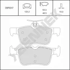Тормозные колодки дисковые ZENNEK DBP0247