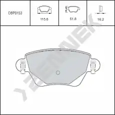 Тормозные колодки дисковые ZENNEK DBP0153
