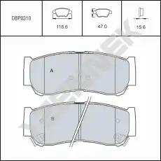Тормозные колодки дисковые ZENNEK DBP0310