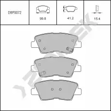 Тормозные колодки дисковые ZENNEK DBP0072