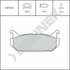Тормозные колодки дисковые ZENNEK DBP0193