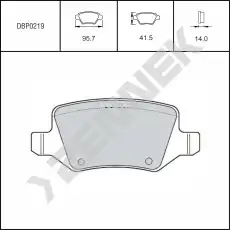 Тормозные колодки дисковые ZENNEK DBP0219