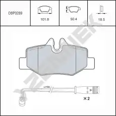 Тормозные колодки дисковые ZENNEK DBP0289
