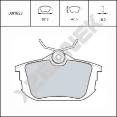 Тормозные колодки дисковые ZENNEK DBP0228