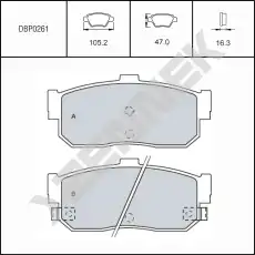 Тормозные колодки дисковые ZENNEK DBP0261
