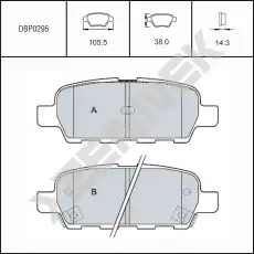 Тормозные колодки дисковые ZENNEK DBP0295