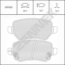 Тормозные колодки дисковые ZENNEK DBP0050