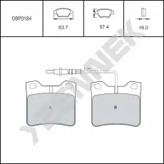 Тормозные колодки дисковые ZENNEK DBP0184