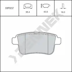 Тормозные колодки дисковые ZENNEK DBP0237