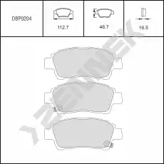 Тормозные колодки дисковые ZENNEK DBP0204