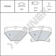 Тормозные колодки дисковые ZENNEK DBP0306