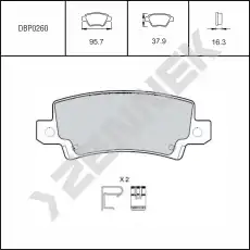 Тормозные колодки дисковые ZENNEK DBP0260