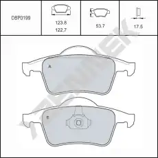 Тормозные колодки дисковые ZENNEK DBP0199