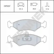 Тормозные колодки дисковые ZENNEK DBP0297