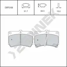 Тормозные колодки дисковые ZENNEK DBP0169