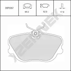 Тормозные колодки дисковые ZENNEK DBP0267
