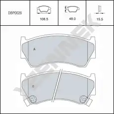 Тормозные колодки дисковые ZENNEK DBP0026