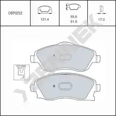 Тормозные колодки дисковые ZENNEK DBP0252