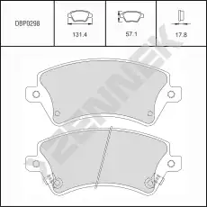Тормозные колодки дисковые ZENNEK DBP0298