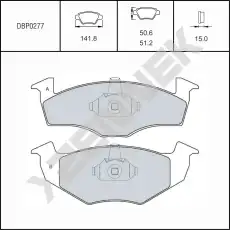 Тормозные колодки дисковые ZENNEK DBP0277