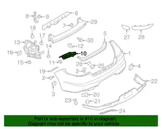 Кронштейн заднего бампера левый 97050563503 VAG