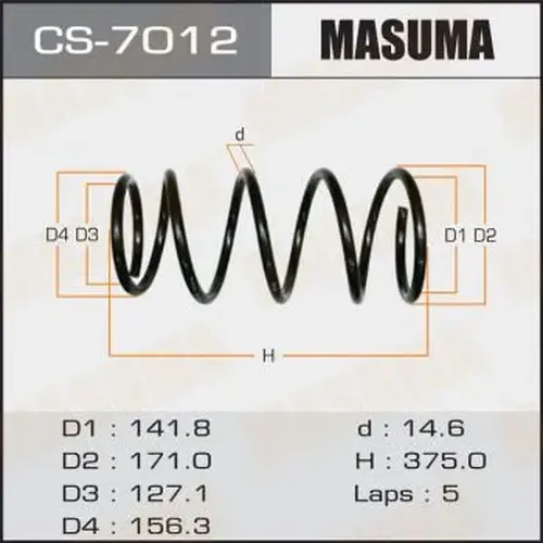 Пружина подвески CS-7012 MASUMA