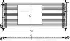 Радиатор кондиционера (конденсатор) LUZAR LRAC 2304