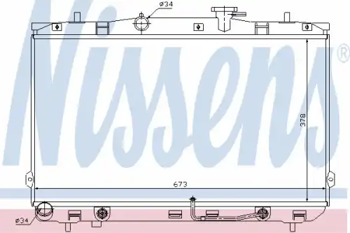 Радиатор кондиционера (конденсатор) NISSENS 67025