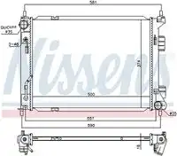 Радиатор кондиционера (конденсатор) NISSENS 67604