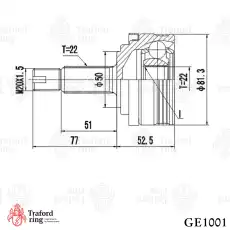 ШРУС наружный TRAFORD RING GE1001