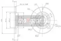Тормозной диск MAXGEAR 19-0720 вентилируемый , передняя ось