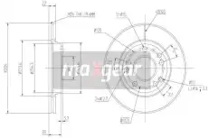 Тормозной диск MAXGEAR 19-0720 вентилируемый , передняя ось