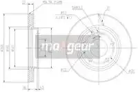 Тормозной диск MAXGEAR 19-0802 вентилируемый , передняя ось
