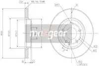 Тормозной диск MAXGEAR 19-0723 вентилируемый , передняя ось