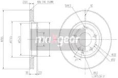 Тормозной диск MAXGEAR 19-0723 вентилируемый , передняя ось