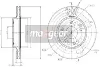 Тормозной диск MAXGEAR 19-0725 вентилируемый , передняя ось
