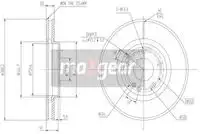 Тормозной диск MAXGEAR 19-0724 вентилируемый , передняя ось