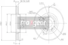 Тормозной диск MAXGEAR 19-0724 вентилируемый , передняя ось