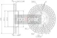 Тормозной диск MAXGEAR 19-1260 вентилируемый , передняя ось