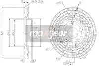 Тормозной диск MAXGEAR 19-1034 вентилируемый , передняя ось
