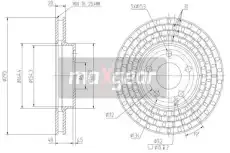Тормозной диск MAXGEAR 19-1034 вентилируемый , передняя ось