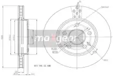 Тормозной диск MAXGEAR 19-1796 вентилируемый , передняя ось