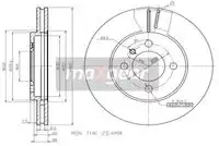 Тормозной диск MAXGEAR 19-0691 вентилируемый , передняя ось