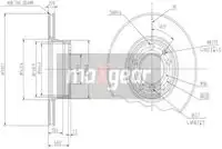Тормозной диск MAXGEAR 19-0689 вентилируемый , передняя ось