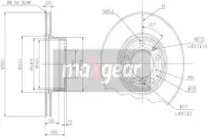 Тормозной диск MAXGEAR 19-0689 вентилируемый , передняя ось