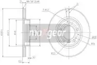Тормозной диск MAXGEAR 19-0690 вентилируемый , передняя ось