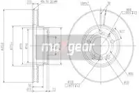 Тормозной диск MAXGEAR 19-1254 вентилируемый , передняя ось