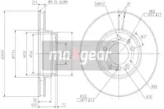 Тормозной диск MAXGEAR 19-1254 вентилируемый , передняя ось