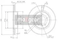 Тормозной диск MAXGEAR 19-1016 вентилируемый , передняя ось