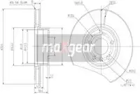 Тормозной диск MAXGEAR 19-1043 вентилируемый , передняя ось